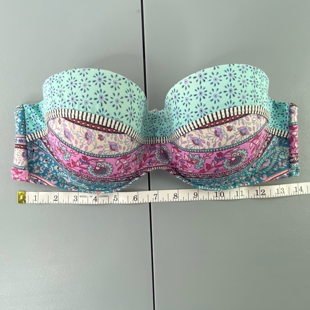 Shade Shore boho bandeau bikini top 36B - Picture 8 of 10